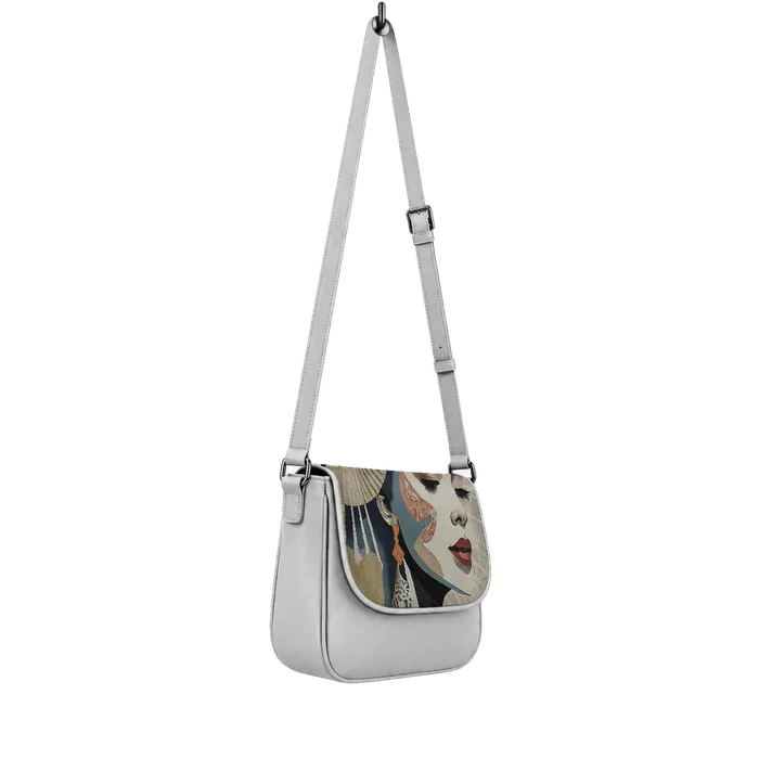White Messenger Crossbody Queen