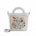 White Top Handle Handbag Be Proud of Yourself