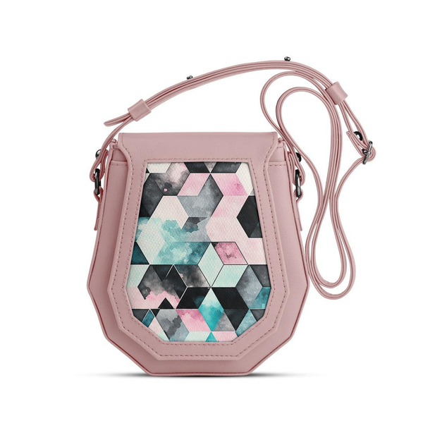 Rose Polygon Crossbags Bright Colors – شنطة كروس صغيرة مرسوم عليها رسمة أبستراكت – ECADRA
