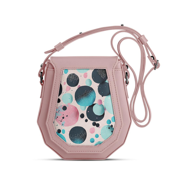 Rose Polygon Crossbags Colorful Circles – شنطة كروس صغيرة مرسوم عليها رسمة أبستراكت – ECADRA