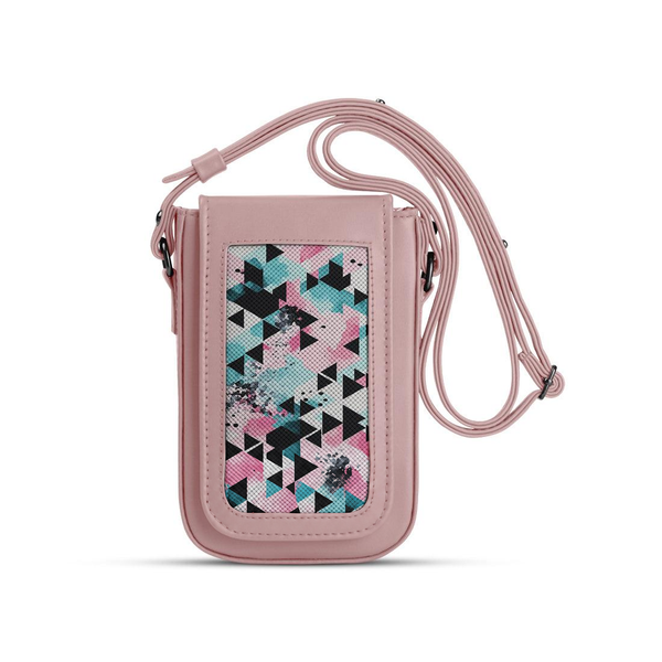 Rose Tagged Crossbag Colorful Patterns – شنطة كروس للموبايل مرسوم عليها رسمة أبستراكت – ECADRA