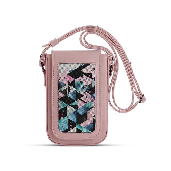 Rose Tagged Crossbag Colors Mix – شنطة كروس للموبايل مرسوم عليها رسمة أبستراكت – ECADRA
