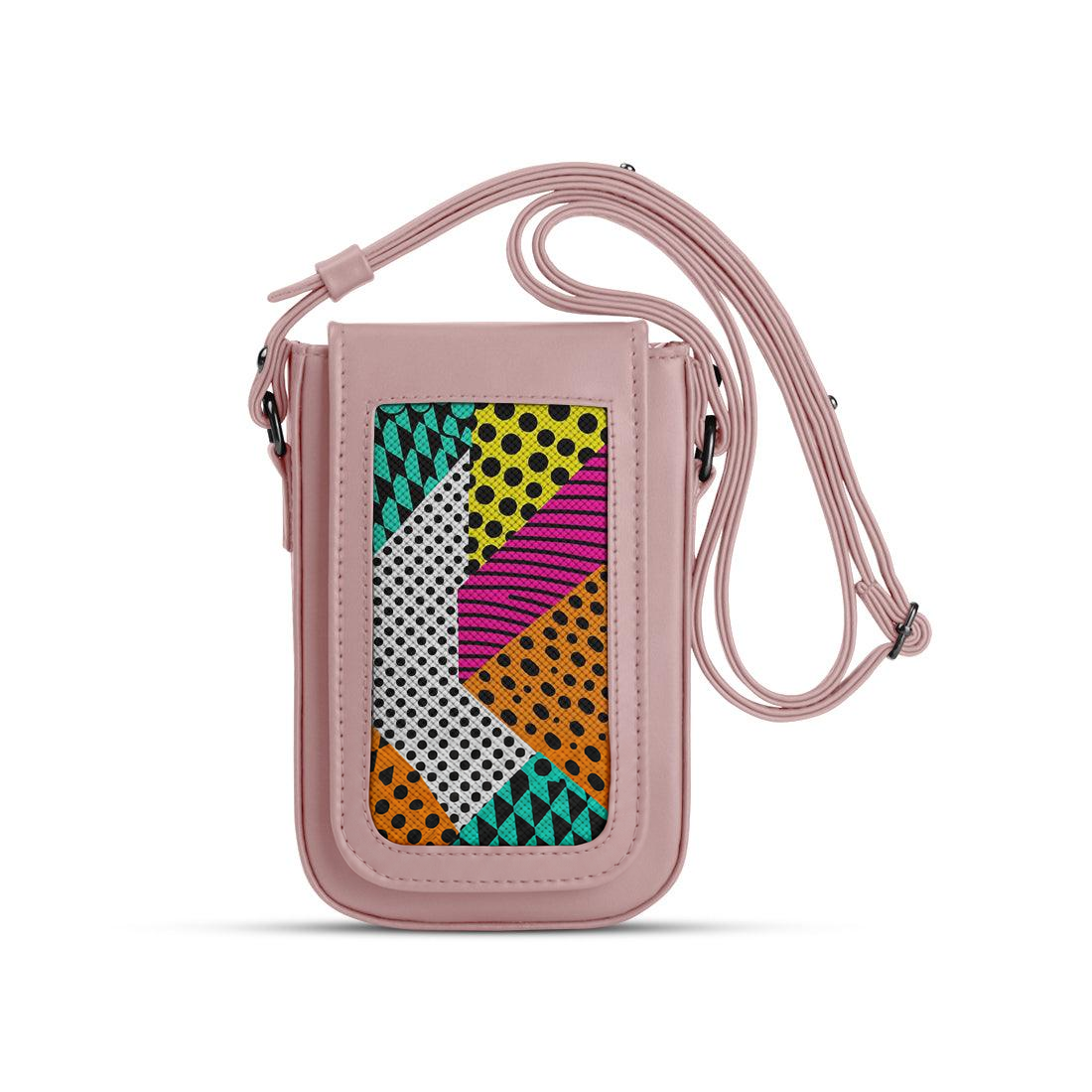 Rose Tagged Crossbag Flows – شنطة كروس للموبايل مرسوم عليها رسمة أبستراكت – ECADRA