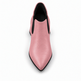 Slit Heeled Bootie Rose – هاف بوت حريمي بكعب جلد صناعي روز، من فوق – ECADRA