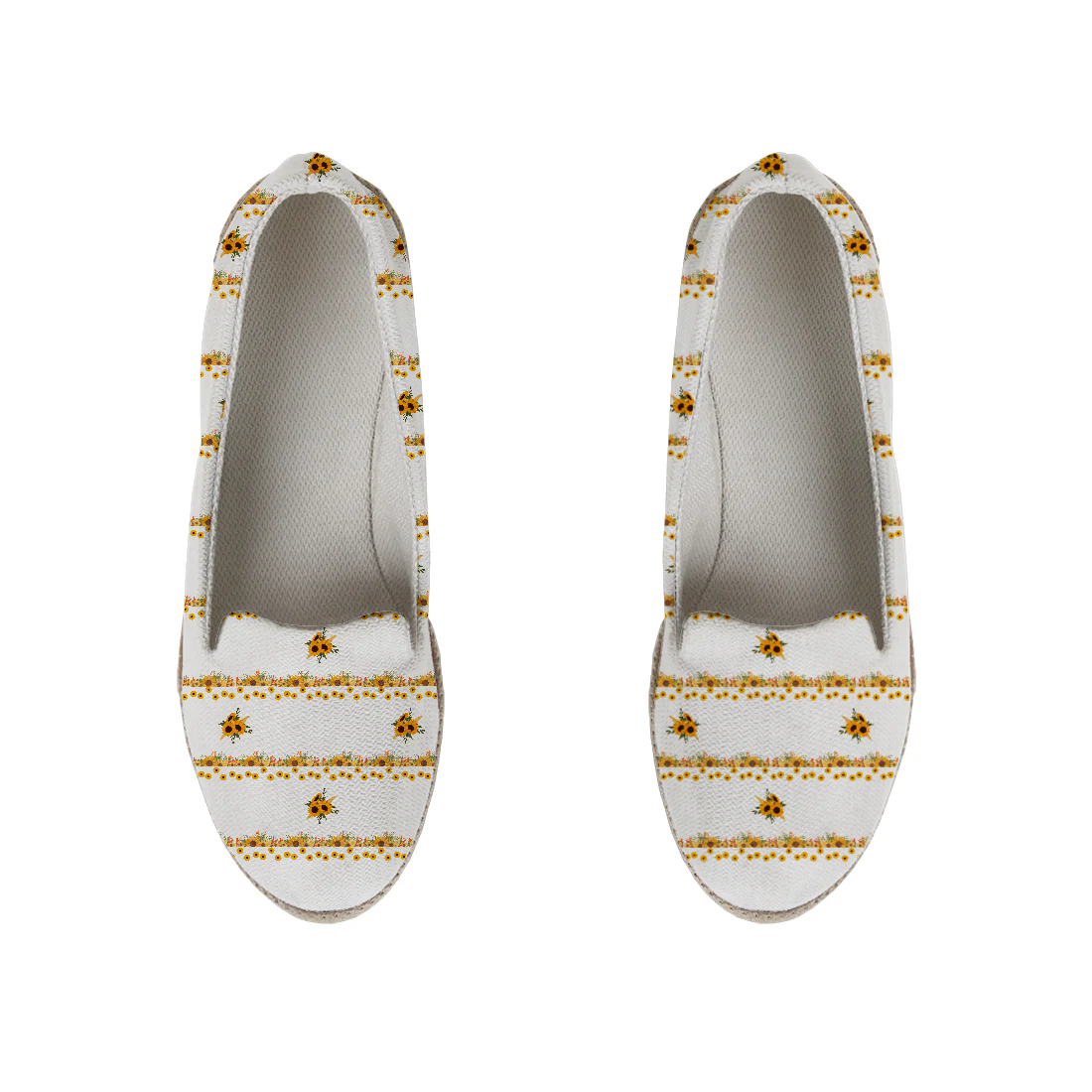 Sunflowers design printed on a footwear — ECADRA