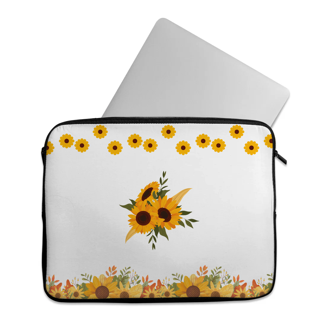 Sunflowers design printed on a laptop sleeves — ECADRA