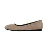 Tan Solid Round Toe