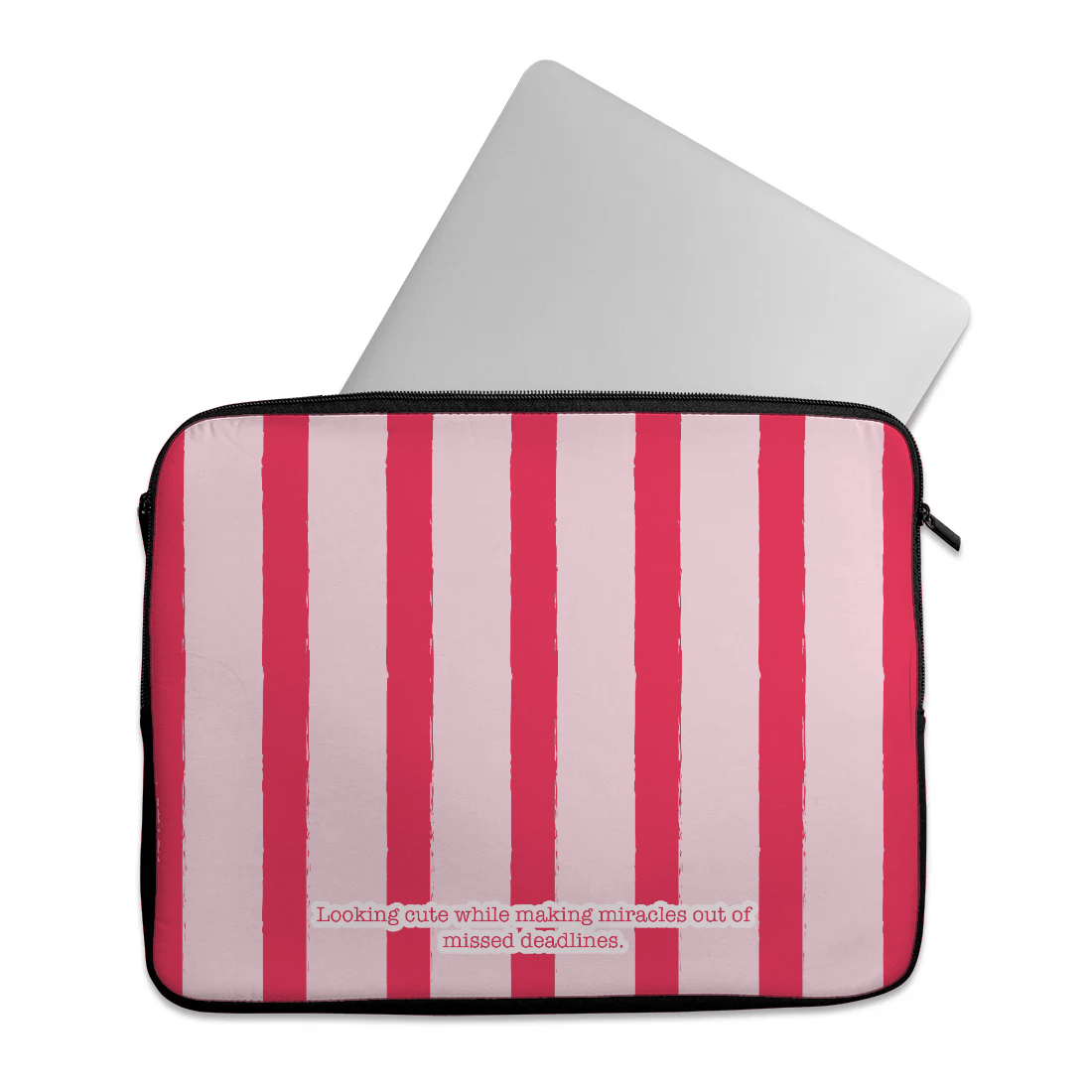The Haute Crisis design printed on a laptop sleeves — ECADRA