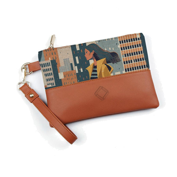 Toiletry Pouch City Girl – شنطة ميكب صغيرة مرسوم عليها رسومات مدن – ECADRA