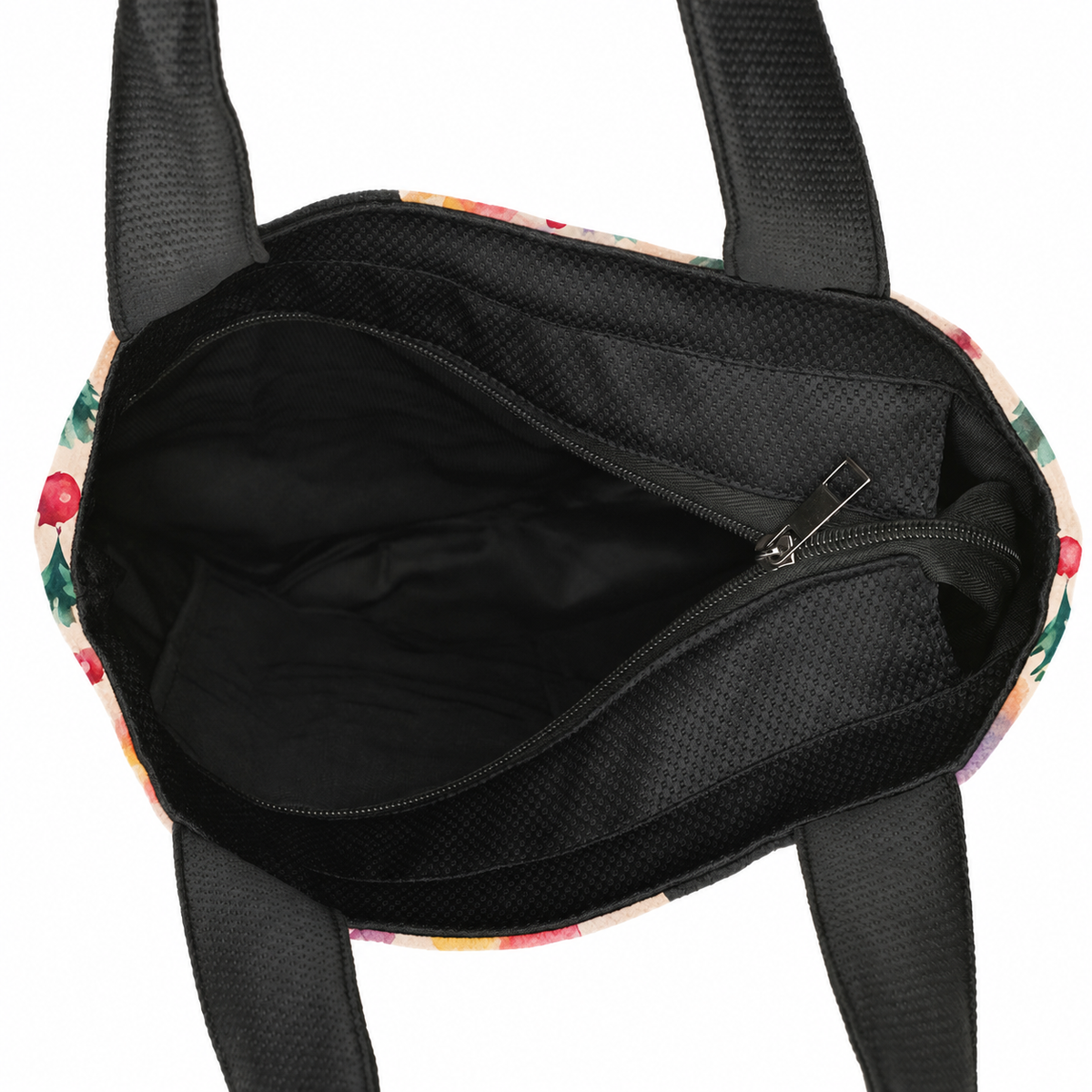 ToteBag Christmas Decoration – inside view, lining and pocket – ECADRA