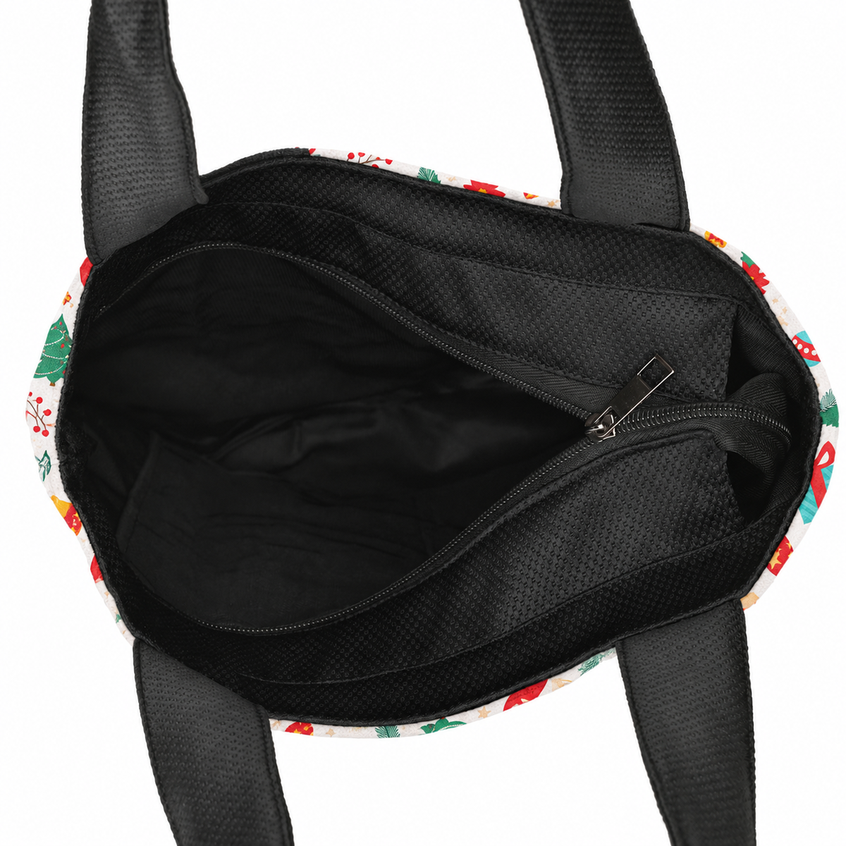 ToteBag Christmas – inside view, lining and pocket – ECADRA