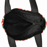 ToteBag Christmas Red – inside view, lining and pocket – ECADRA