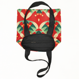 ToteBag Christmas Red – open flat view, full print – ECADRA