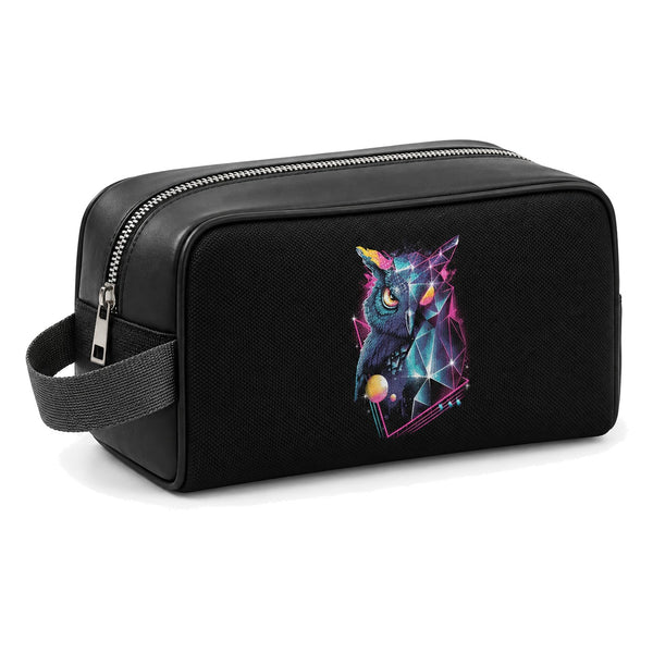 Travel Case Abstract owl – شنطة ميكب للسفر مرسوم عليها بومة – ECADRA