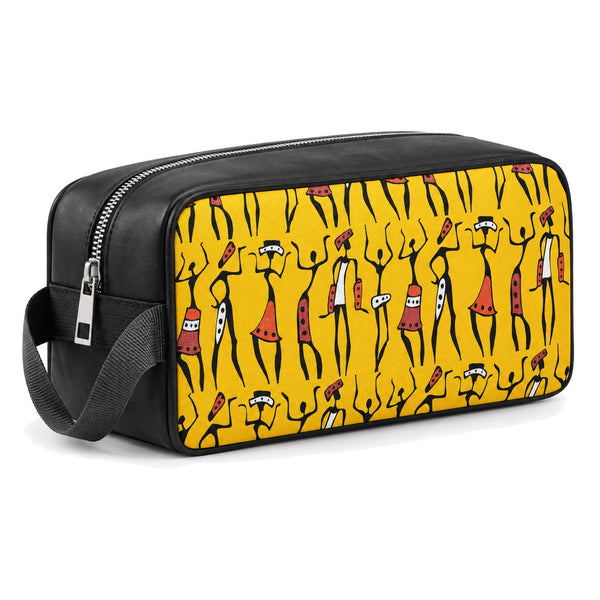 Travel Case African Dancing – شنطة ميكب للسفر مرسوم عليها نقشة أفريقي – ECADRA