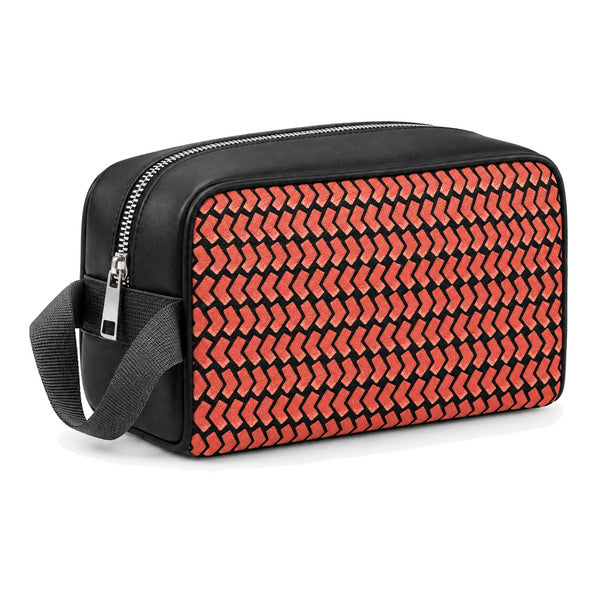 Travel Case African Red – شنطة ميكب للسفر مرسوم عليها نقشة أفريقي – ECADRA