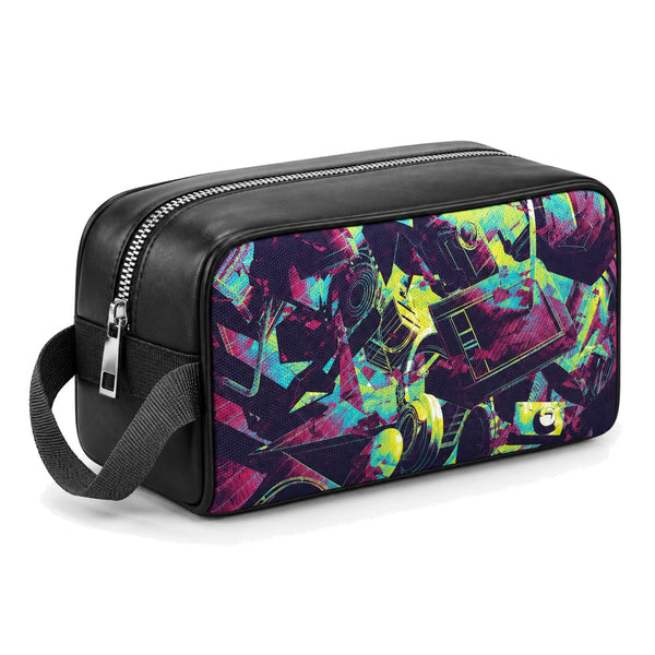 Travel Case Art Time – شنطة ميكب للسفر مرسوم عليها رسمة فنية بالألوان – ECADRA