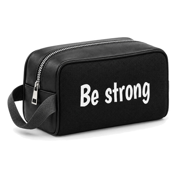 Travel Case Be Strong – شنطة ميكب للسفر مكتوب عليها – ECADRA