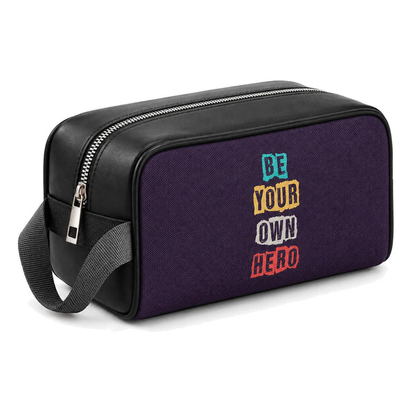 Travel Case Be Your Own Hero – شنطة ميكب للسفر مكتوب عليها – ECADRA