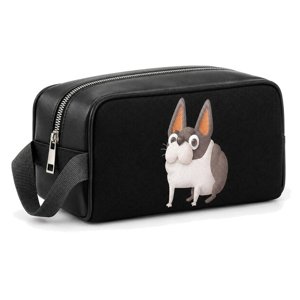 Travel Case Bulldog – شنطة ميكب للسفر مرسوم عليها كلاب – ECADRA