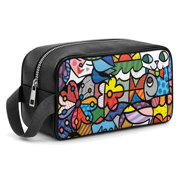 Travel Case Cartoon Art – شنطة ميكب للسفر مرسوم عليها رسمة فنية بالألوان – ECADRA