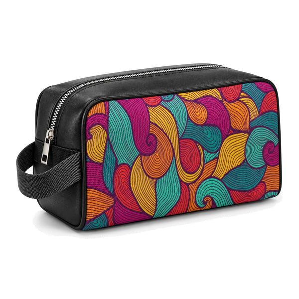 Travel Case Colorful Maze – شنطة ميكب للسفر مرسوم عليها رسمة أبستراكت – ECADRA
