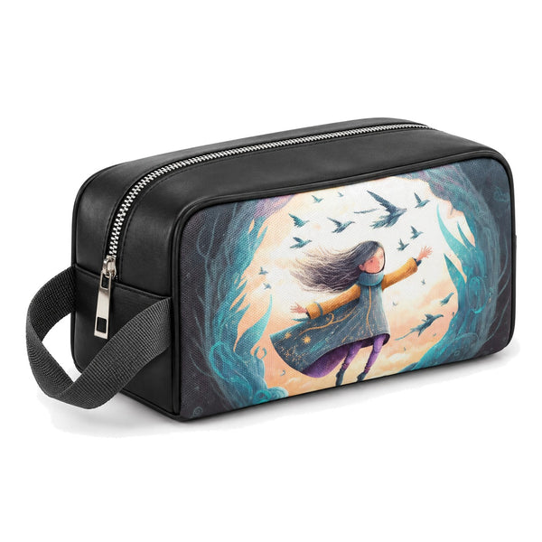 Travel Case Feel Free – شنطة ميكب للسفر مكتوب عليها – ECADRA