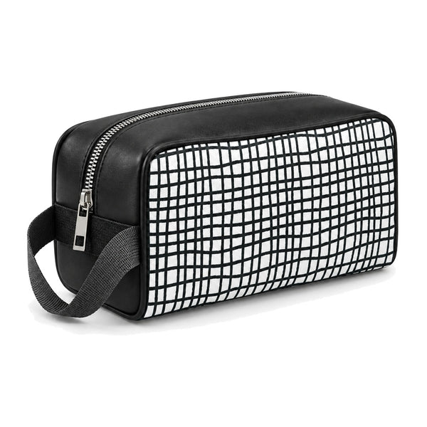 Travel Case Lines – شنطة ميكب للسفر مرسوم عليها رسمة أبستراكت – ECADRA