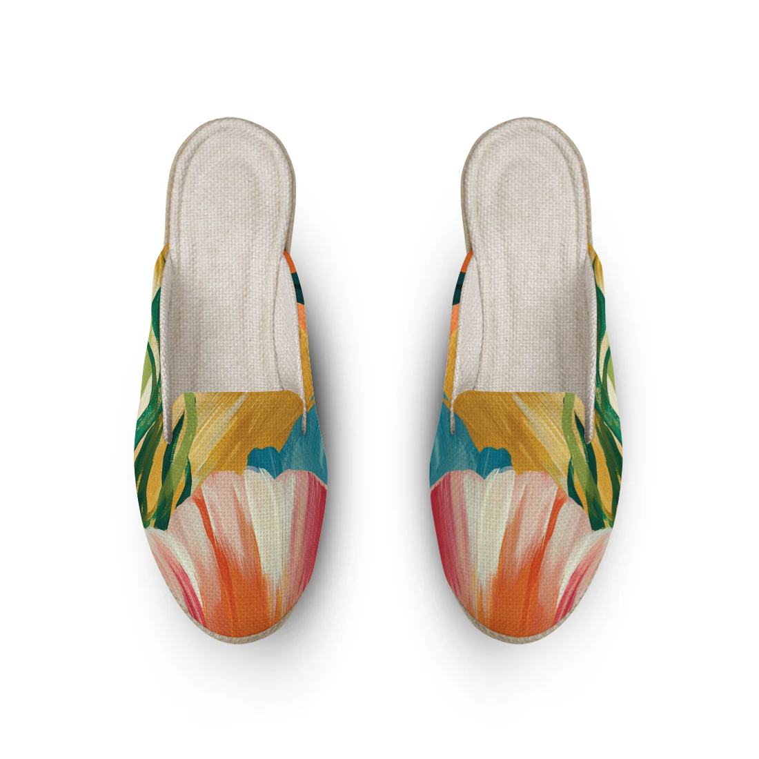 Tropical Brushes design printed on a footwear — ECADRA
