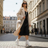 White Taupe Bold Stride Ankle Boots - 2