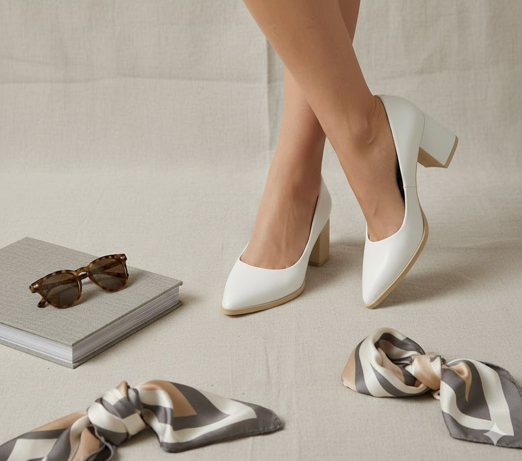 White Uptown Classic Pumps – Effortless Elegance