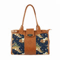 Double Handle Large Bag Celestial Moon Clouds Boho Canvas