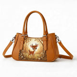 Havana Curve Satchel – Sweet Watercolor Baby Deer - 5