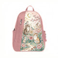Rose Mixed Backpack Whimsical Watercolor Pastel Kitten and Bunny Floral Art