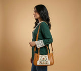 Havana Curve Satchel – Vintage Floral Embroidered Damask - 3