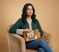 Havana Curve Satchel – Vintage Floral Embroidered Damask