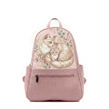 Rose Vivid Backpack Elegant Watercolor Siberian Cat and Kitten