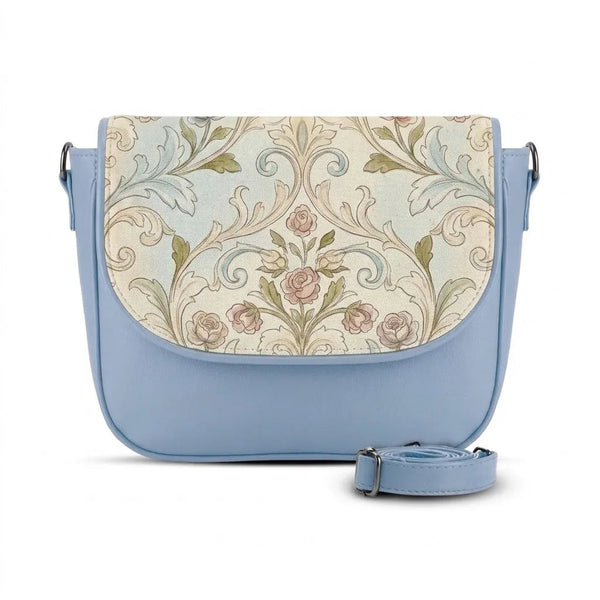 Blue Messenger Crossbody Soft Floral Pastel - 1
