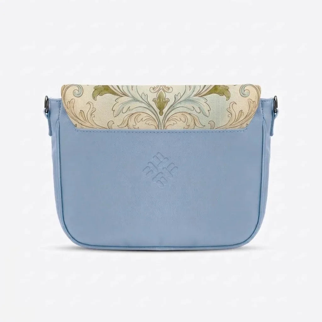 Blue Messenger Crossbody Soft Floral Pastel - 2