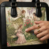 Black Travel Hobo Bag Magical Garden Fairies - 3
