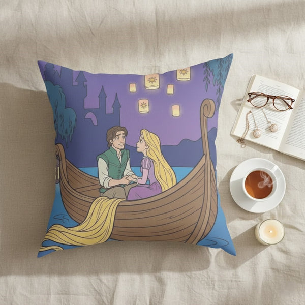 Decorative Pillow - The Floating Lights Tangled Lanterns Rapunzel Flynn Rider - 2