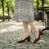 Burgundy Uptown Classic Pumps – Effortless Elegance - 4