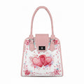 Rose Metropolitan Charm Bag Watercolor Two Hearts Valentine Floral Sublimation Art