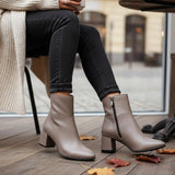 Cafe Taupe Bold Stride Ankle Boots - 7