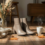 Cafe Taupe Bold Stride Ankle Boots - 8