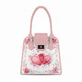 Rose Metropolitan Charm Bag Watercolor Two Hearts Valentine Floral Sublimation Art