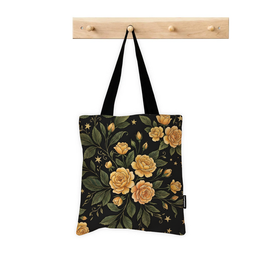 Vintage Golden Rose Floral design printed on a bags — ECADRA