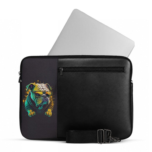 Vivid Laptop Sleeve Bulldog – جراب لابتوب مرسوم عليه كلاب – ECADRA