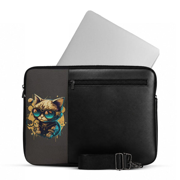 Vivid Laptop Sleeve Kitty – جراب لابتوب مرسوم عليه قطط – ECADRA