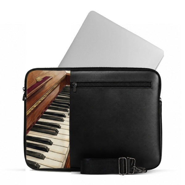 Vivid Laptop Sleeve Vintage Watercolor Piano Keys Music – جراب لابتوب مرسوم عليه رسمة فينتدج – ECADRA